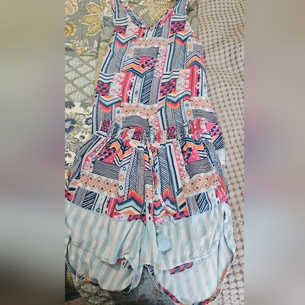 Vera Bradley Geometric Print Lounge Set Tank & Shorts Rayon Size M